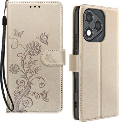 Etui AVIZAR Honor 400 Lite Fleur Papillon Or