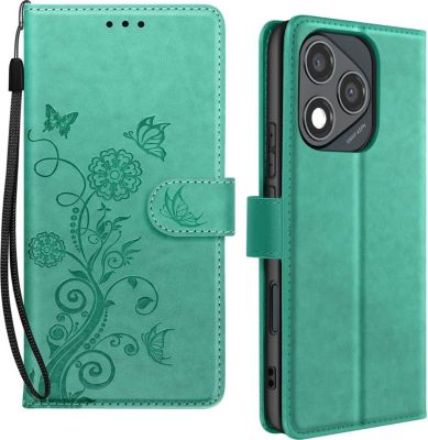 Etui AVIZAR Honor 400 Lite Fleur Papillon Vert