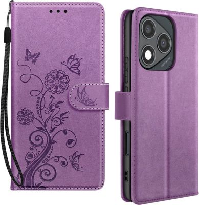 Etui AVIZAR Honor 400 Lite Fleur Papillon Violet Etui AVIZAR Honor 400 Lite Fleur Papillon Violet
