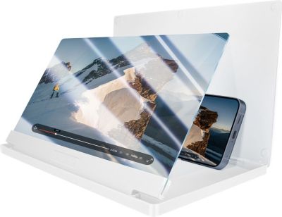 AVIZAR Loupe Écran 12'' avec Lentille HD Blanc