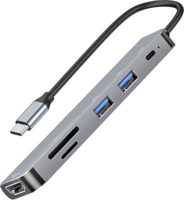 Câble alimentation LINQ USB-C 6 en 1 Compact Gris