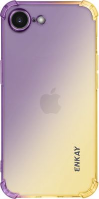 Coque ENKAY Silicone iPhone 16e Violet / Or