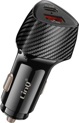 Chargeur allume cigare LINQ LinQ Chargeur Voiture 48W USB-C + USB Ch