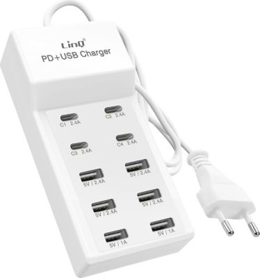 Chargeur LINQ LinQ Station de Charge Multiport 4 USB-C