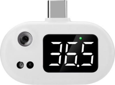 Thermomètre AVIZAR Infrarouge USB-C Portatif avec Écran LED