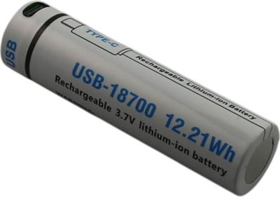 Pile rechargeable AVIZAR pour 18650 Avec Port USB-C Rechargeable
