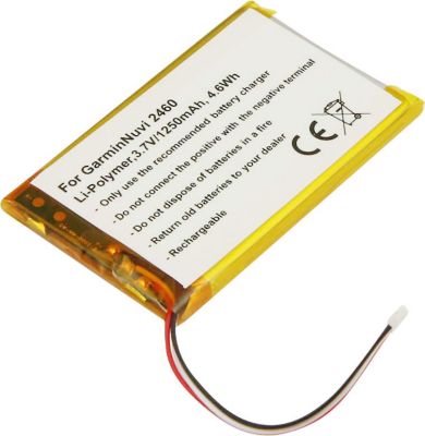 Pièce détachée AVIZAR pour Garmin Nuvi 2460 Li-Polymer 1250mAh Pièce détachée AVIZAR pour Garmin Nuvi 2460 Li-Polymer 1250mAh