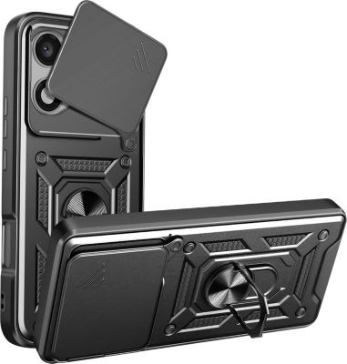 Coque AVIZAR Honor 400 Lite Bague Antichoc Noir