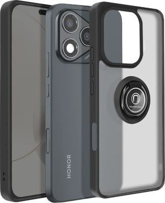 Coque AVIZAR Honor 400 Lite Bague aimantée Noir