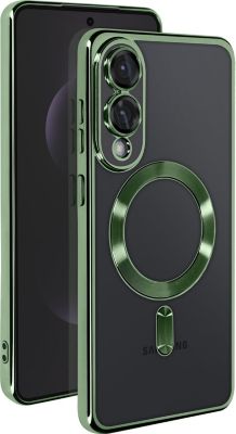 Coque AVIZAR MagSafe Samsung S25 Edge Chromé Vert