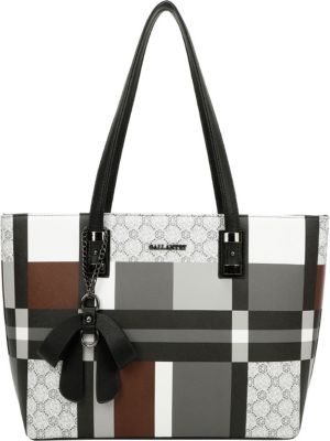 Sac bandoulière GALLANTRY pour Femme Carreaux avec Nœud Breloque