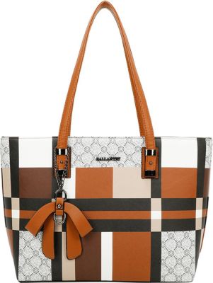 Sac bandoulière GALLANTRY pour Femme Carreaux avec Nœud Breloque