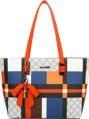Sac bandoulière GALLANTRY pour Femme Carreaux avec Nœud Breloque