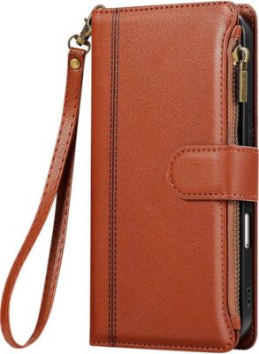 Etui AVIZAR iPhone 16 à Zip avec Dragonne Amovible