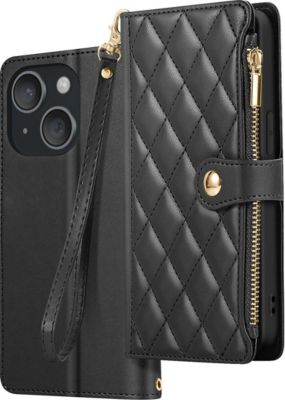 Etui AVIZAR pour iPhone 15 Texturé avec Porte Cartes