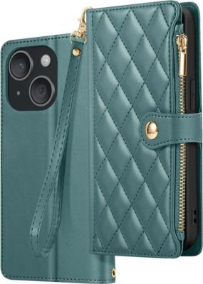 Etui AVIZAR pour iPhone 15 Texturé avec Porte Cartes