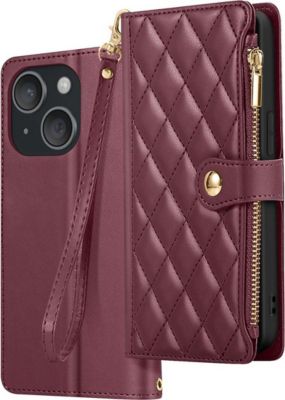 Etui AVIZAR pour iPhone 15 Texturé avec Porte Cartes