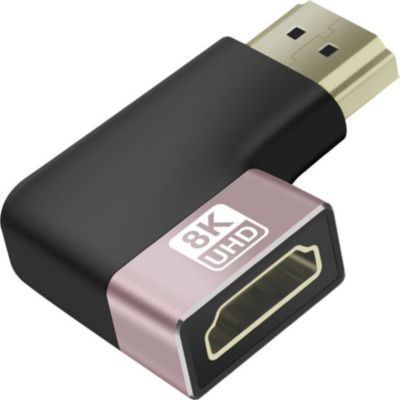 Adaptateur HDMI LINQ HDMI vers HDMI 8K UHD Coudé à Gauche