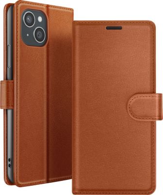 Etui AVIZAR pour iPhone 15 Plus Portefeuille Marron