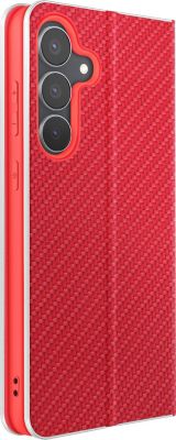 Etui AVIZAR Galaxy S25 FE Effet Carbone Cadre Métal