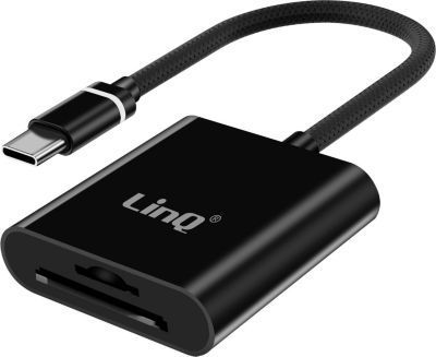 Hub LINQ MicroSD / SD vers USB-C Transfert Rapide