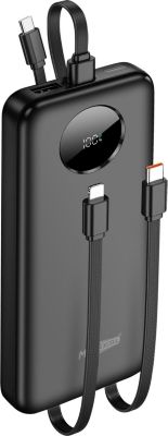 Batterie externe MAX EXCELL 10000mAh USB-A / USB-C et 2 Câbles