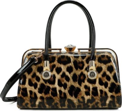 Sac bandoulière GALLANTRY pour Femme Léopard avec Fermoir Bijou