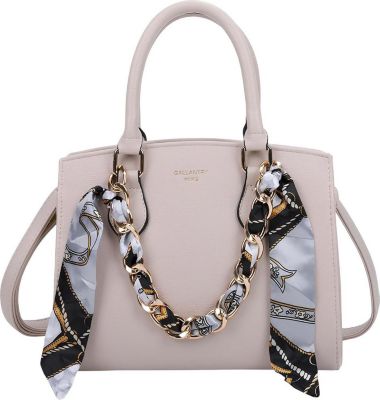 Sac bandoulière GALLANTRY pour Femme avec Chaîne Dorée et Foulard