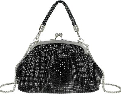 Pochette GALLANTRY Femme Rétro à Perles Fermoir Clic-clac