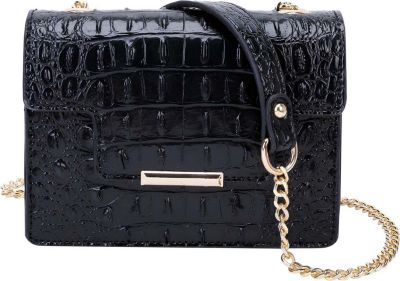 Sac bandoulière AVIZAR Femme Effet Croco Fermoir à Pression