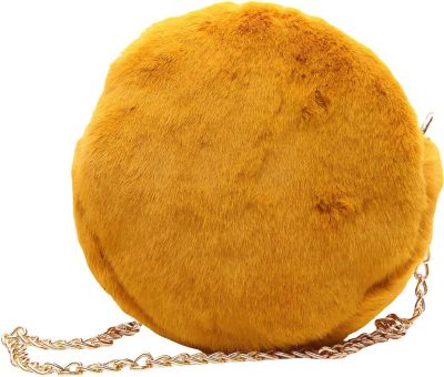 Sacoche GALLANTRY Femme Fourrure Rond avec Chaîne en Métal