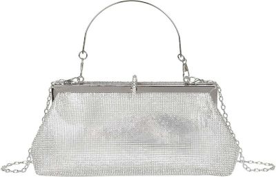 Sac bandoulière GALLANTRY Femme Effet Strass avec Chaîne Amovible