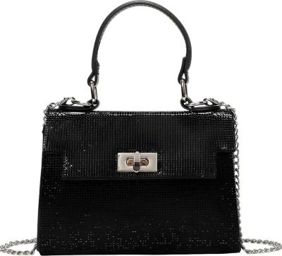 Sac bandoulière AVIZAR Femme Effet Maille avec Chaîne en Métal