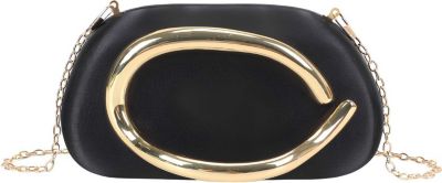 Pochette AVIZAR Femme Poignée Métallique Doré et Chaîne