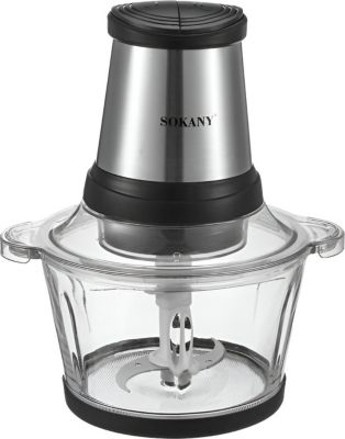 Hachoir SOKANY 800W 2L avec Lames Inox Double Vitesse