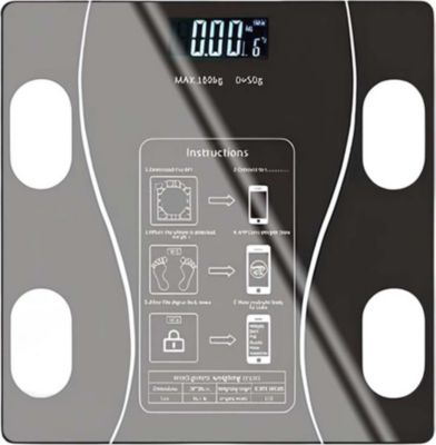 Pèse personne connecté AVIZAR pour Mesurer le Poids en Verre Trempé