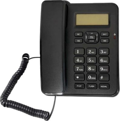 Téléphone sans fil AVIZAR Filaire avec Haut-parleur et Écran LCD