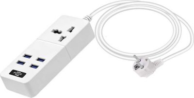 Multiprise AVIZAR 2500W avec 4 USB et Prise Universelle