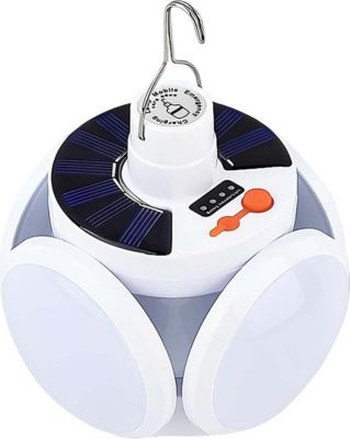 Lampe LED AVIZAR LED SMD Solaire 3W Pliable avec Crochet