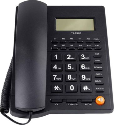 Téléphone sans fil AVIZAR Fixe avec Écran LCD / Touches M1 à M10