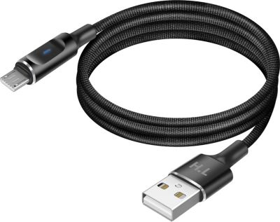 Câble USB AVIZAR USB-A vers Micro-USB avec LED 2,4A Tress