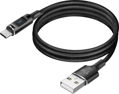 AVIZAR USB-A vers USB-C avec LED 2.4A Tressé 1.