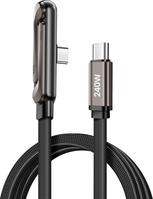 Câble USB AVIZAR USB-C vers USB-C PD 240W Coudé 1.5m