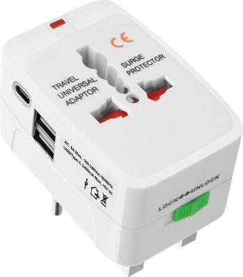 Adaptateur secteur AVIZAR Universel USB / USB-C Anti-surtensions