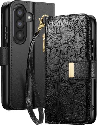 Etui AVIZAR pour Galaxy A37 Floral avec Poche Zippée