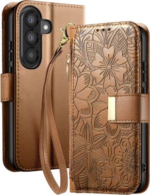 Etui AVIZAR pour Galaxy A37 Floral avec Poche Zippée