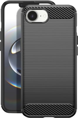 Coque AVIZAR pour iPhone 17e en Silicone Effet Carbon