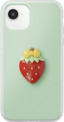 Coque AVIZAR pour iPhone 16e avec Motif Fraise en 3D