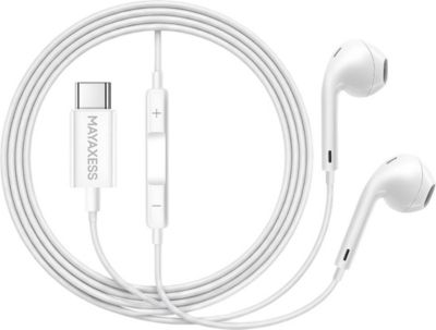 Ecouteurs MAYAXESS Filaires USB-C avec Micro pour Pixel 6a