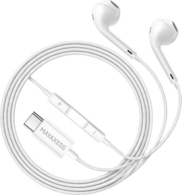 Ecouteurs MAYAXESS Filaires USB-C avec Micro pour Pixel 8